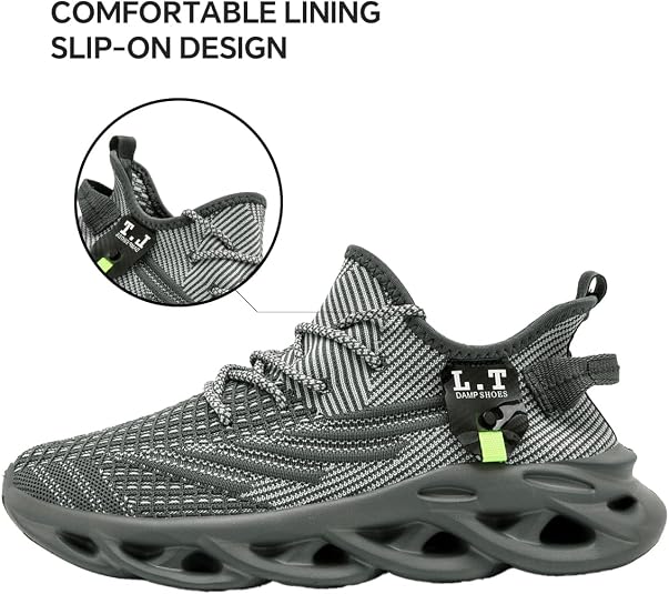 Mens Running Shoes Gym Slip on Sneakers Non Slip Walking Tennis Sports