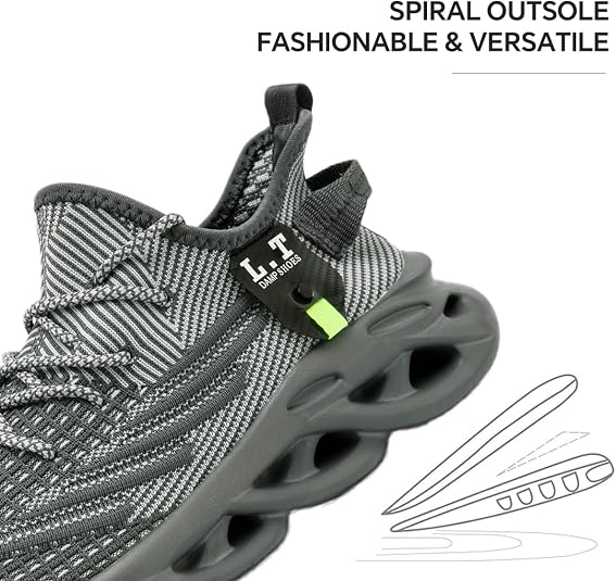 Mens Running Shoes Gym Slip on Sneakers Non Slip Walking Tennis Sports