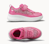 Kid's Glitter Hook and Loop Sneakers