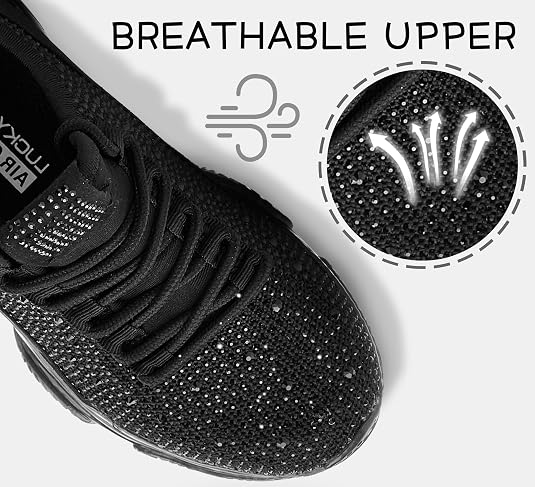 Girls Rhinestone Slip On Sneakers