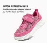 Kid's Glitter Hook and Loop Sneakers