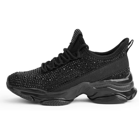 Girls Rhinestone Slip On Sneakers